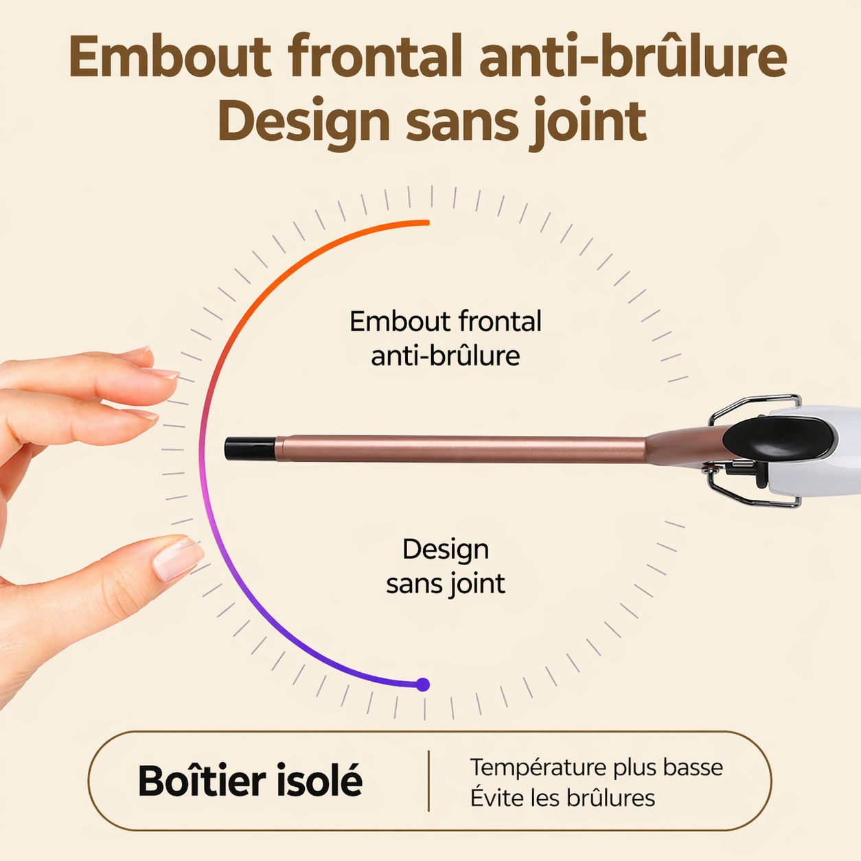 Fer à Boucler Céramique 13 mm – Chauffe Rapide & Boucles Parfaites