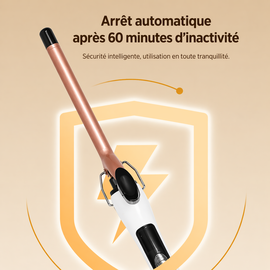 Fer à Boucler Céramique 13 mm – Chauffe Rapide & Boucles Parfaites