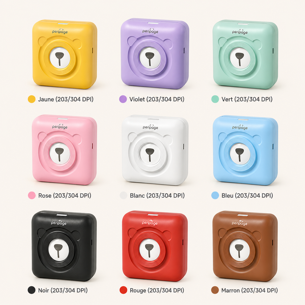 Imprimante Photo Portable A6 – Bluetooth, Sans Encre & Compatible iOS/Android