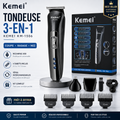 Rasoir Électrique 3 en 1 Kemei – Coupe, Rasage & Finitions Précises