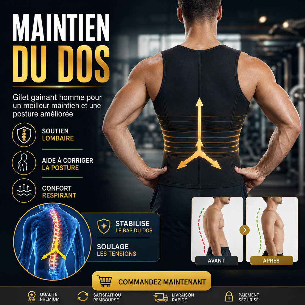 Débardeur Gainant Homme – Effet Sculptant & Maintien Confortable