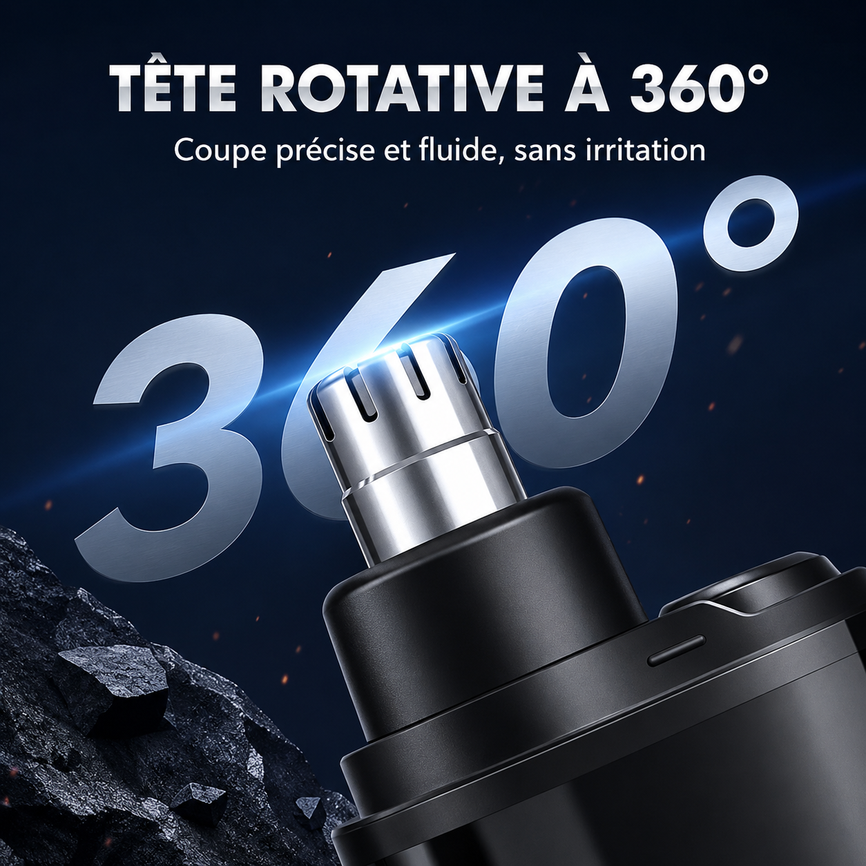 Tondeuse Nez & Oreilles USB-C – Coupe Précise, Sans Douleur & Recharge Rapide