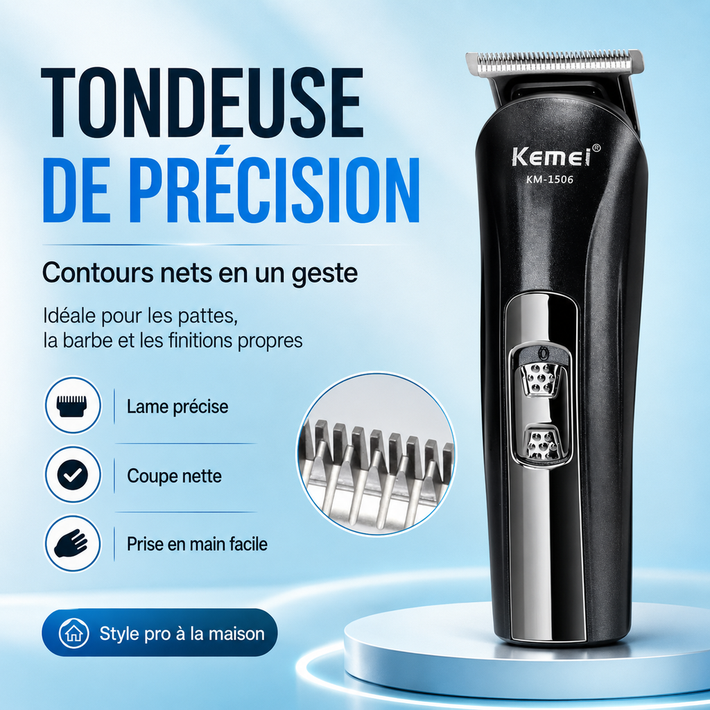 Rasoir Électrique 3 en 1 Kemei – Coupe, Rasage & Finitions Précises