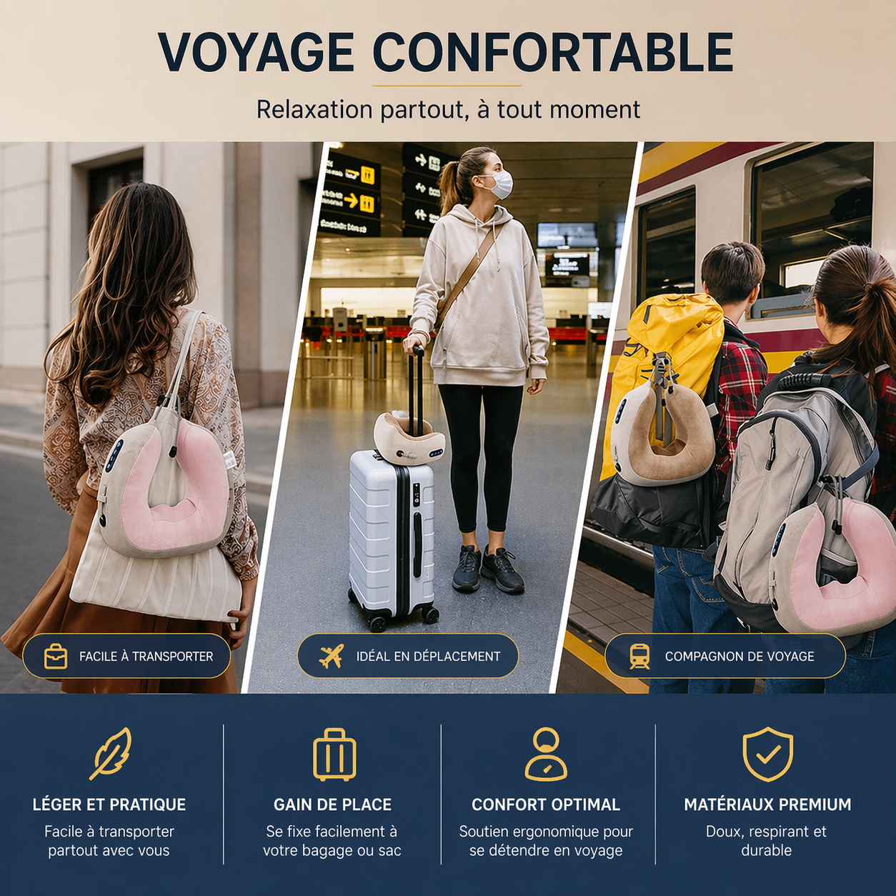 Masseur Cervical Électrique Shiatsu 3D – Chaleur & Relaxation Profonde